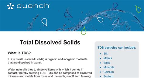 Understanding Total Dissolved Solids (TDS) .